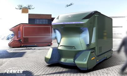 Transport przyszłości - E-Lambox Neo - autonomiczny, elektryczny kontener dostawczy (fot. materiały prasowe producenta)